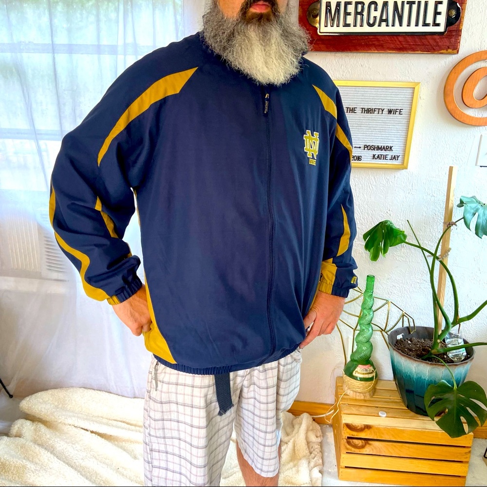 Vintage Russell Athletics Team Issue Notre Dame Windbreaker Size XLT